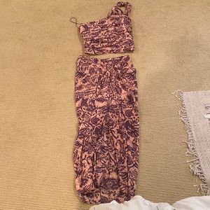 Maxi Skirt Set with Slit